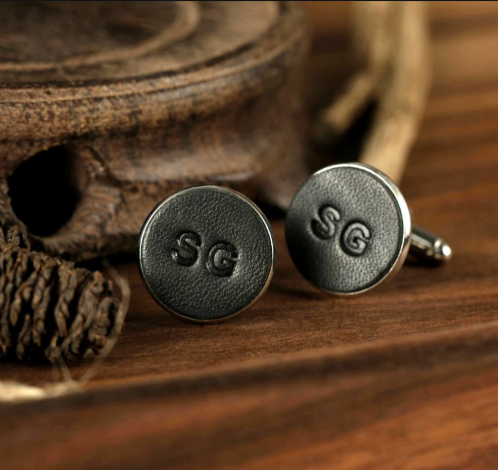 Leather Cufflinks (2 initials)