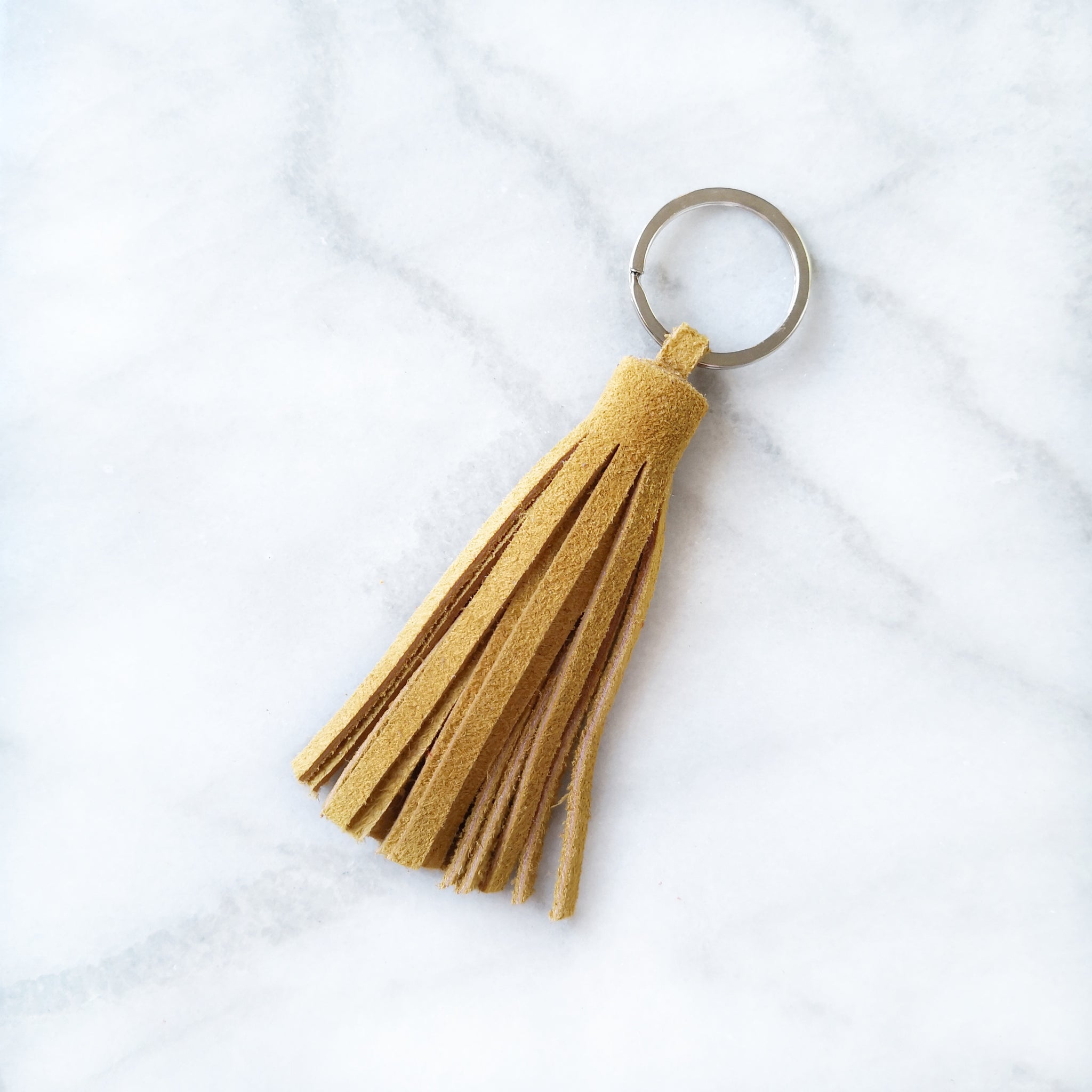Mustard Tassel Keyring