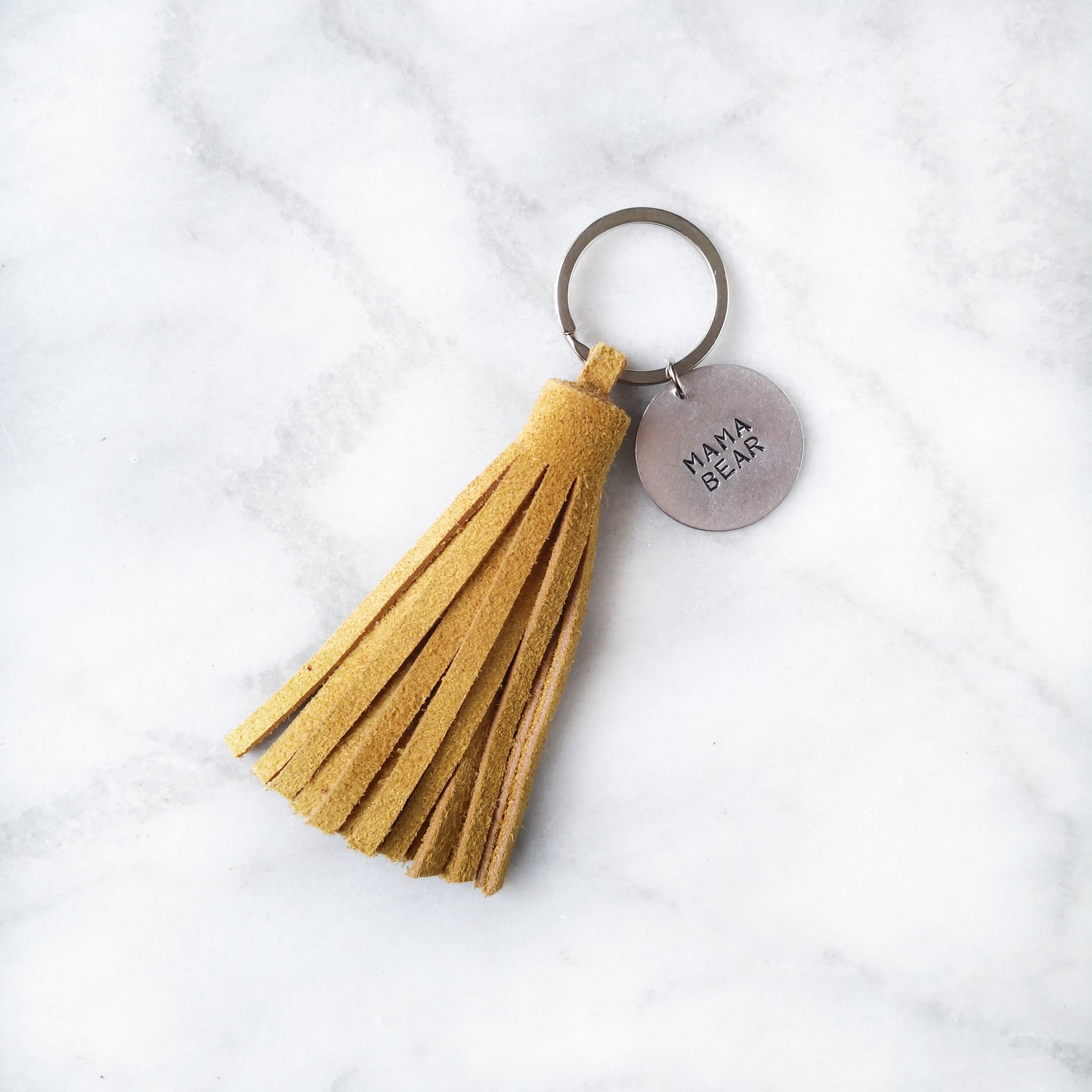 Mustard Tassel Keyring