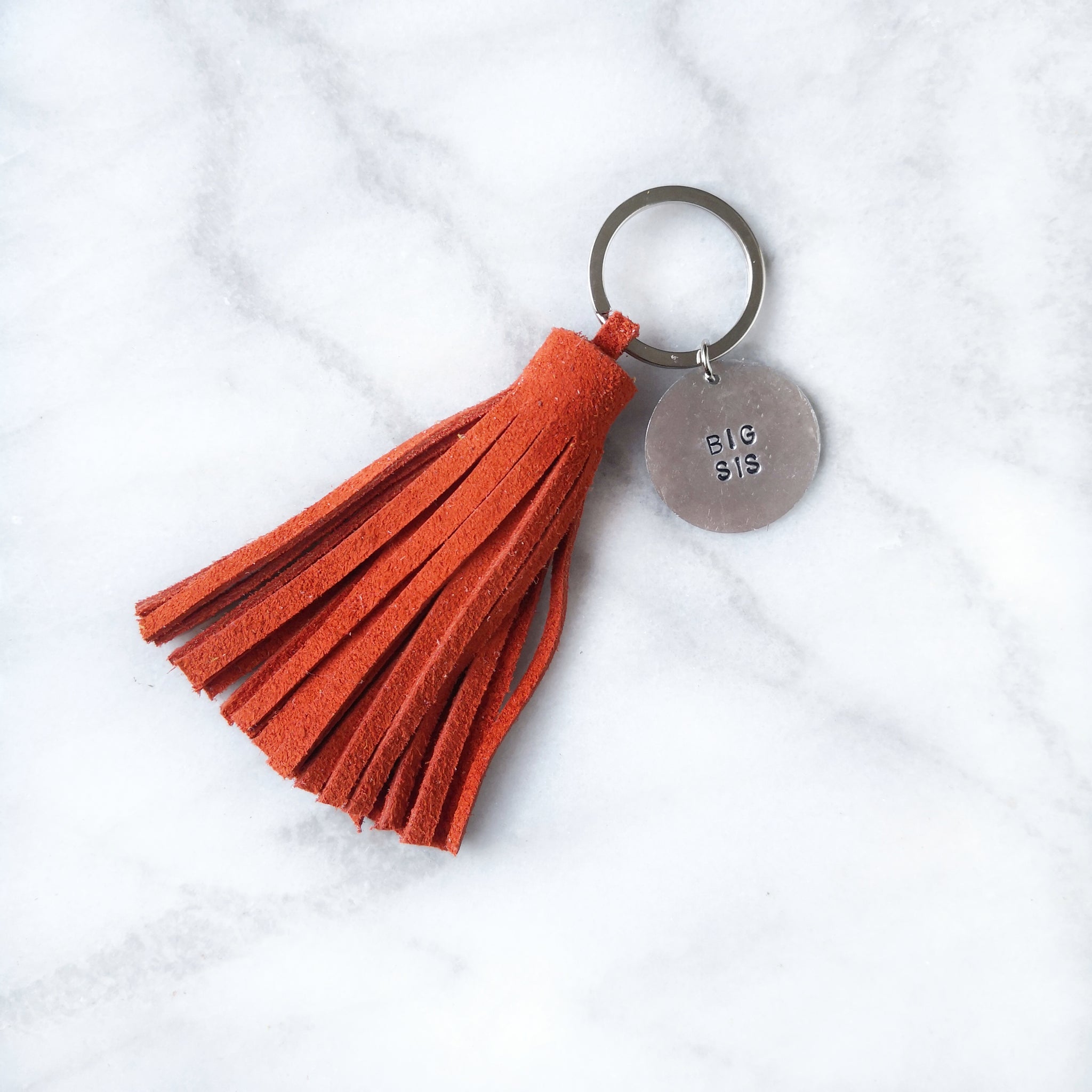 Rust Tassel Keyring