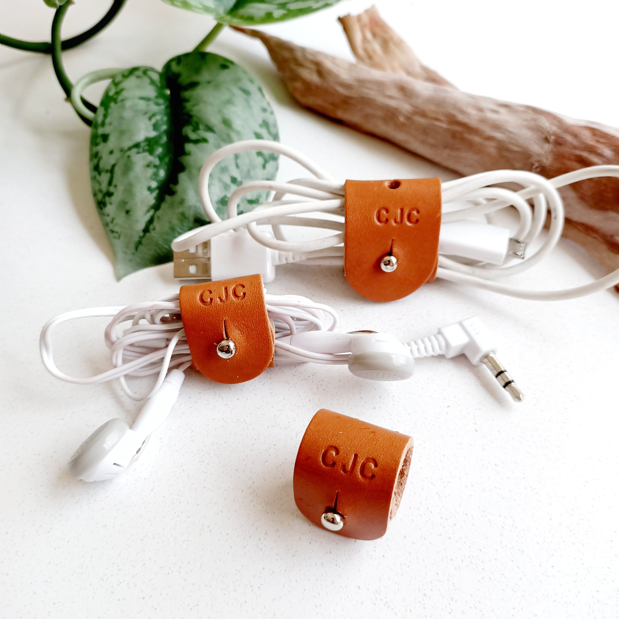 Leather Cord Organisers - Set of 3