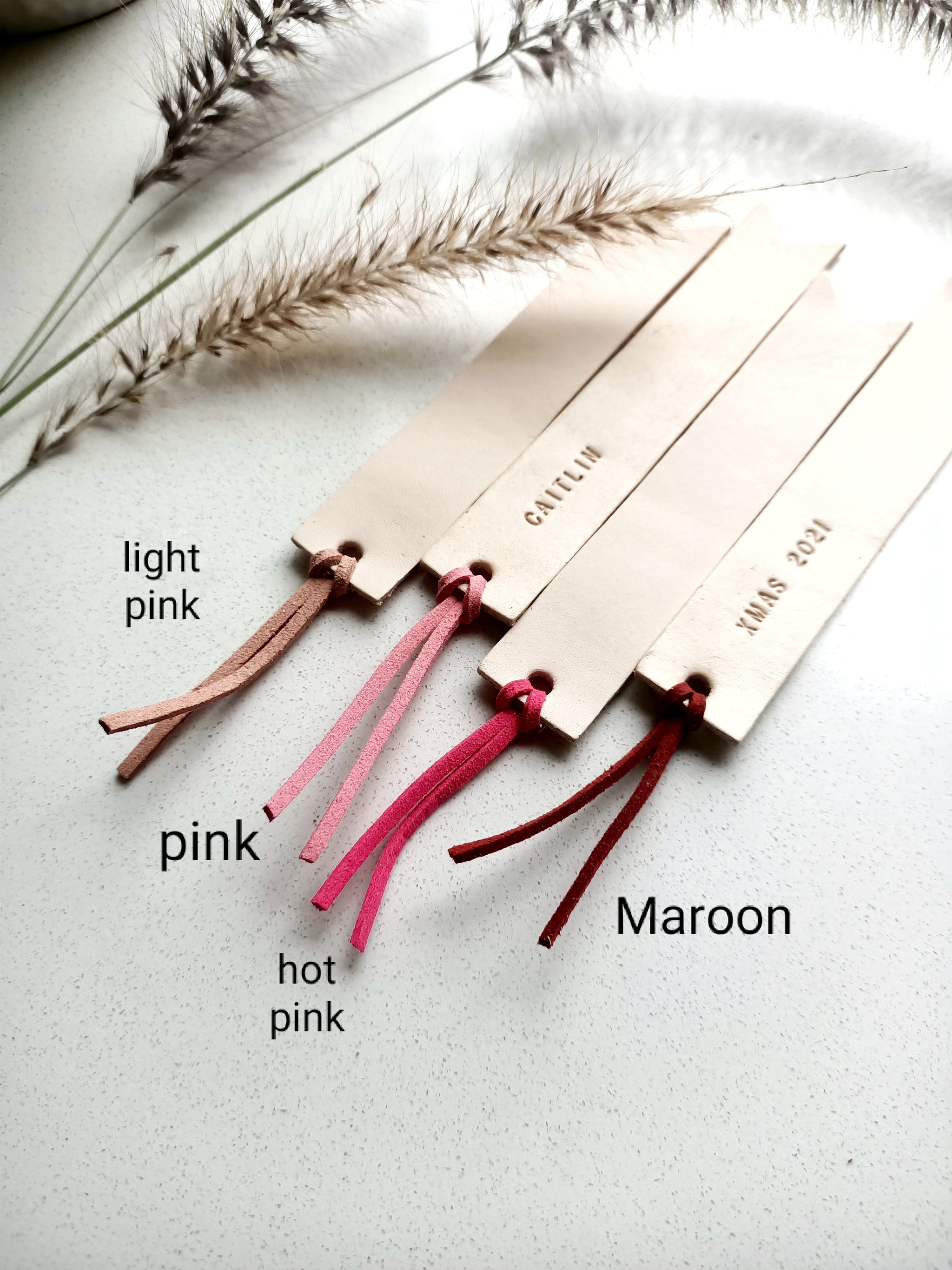 Leather Bookmark (Coloured)