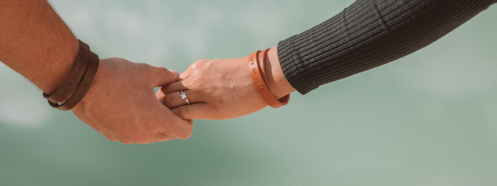 personalised leather bracelet