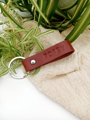 Personalised Leather Keychain