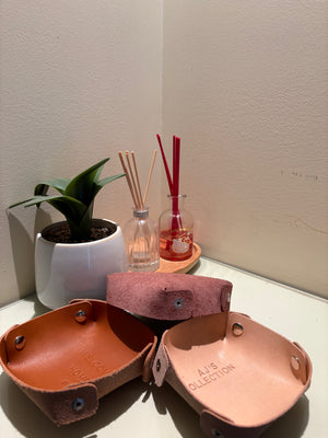 Personalized Leather Valet Tray