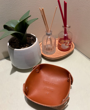 Personalized Leather Valet Tray