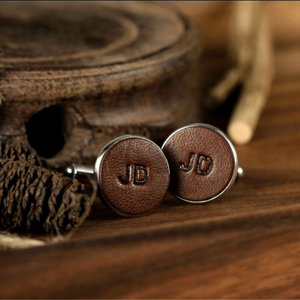 Leather Cufflinks (2 initials)