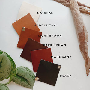 Vertical Leather Tag