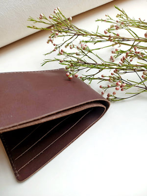 Slim Bi-Fold Wallet l Dark Brown