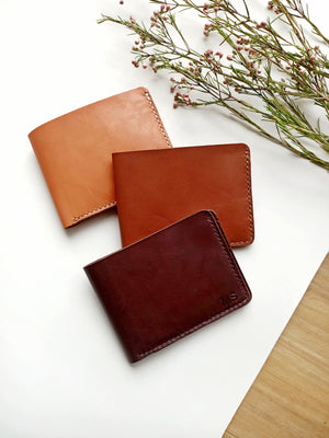 Slim Bi-Fold Wallet - Saddle Tan