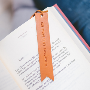 Leather Bookmark with Tag